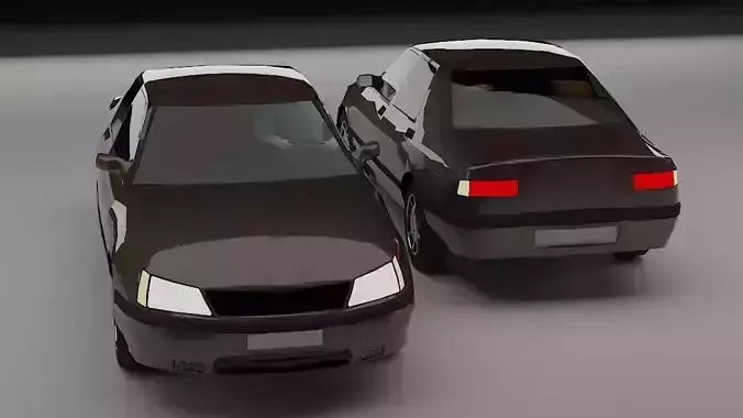 Low Poly Car 3D model