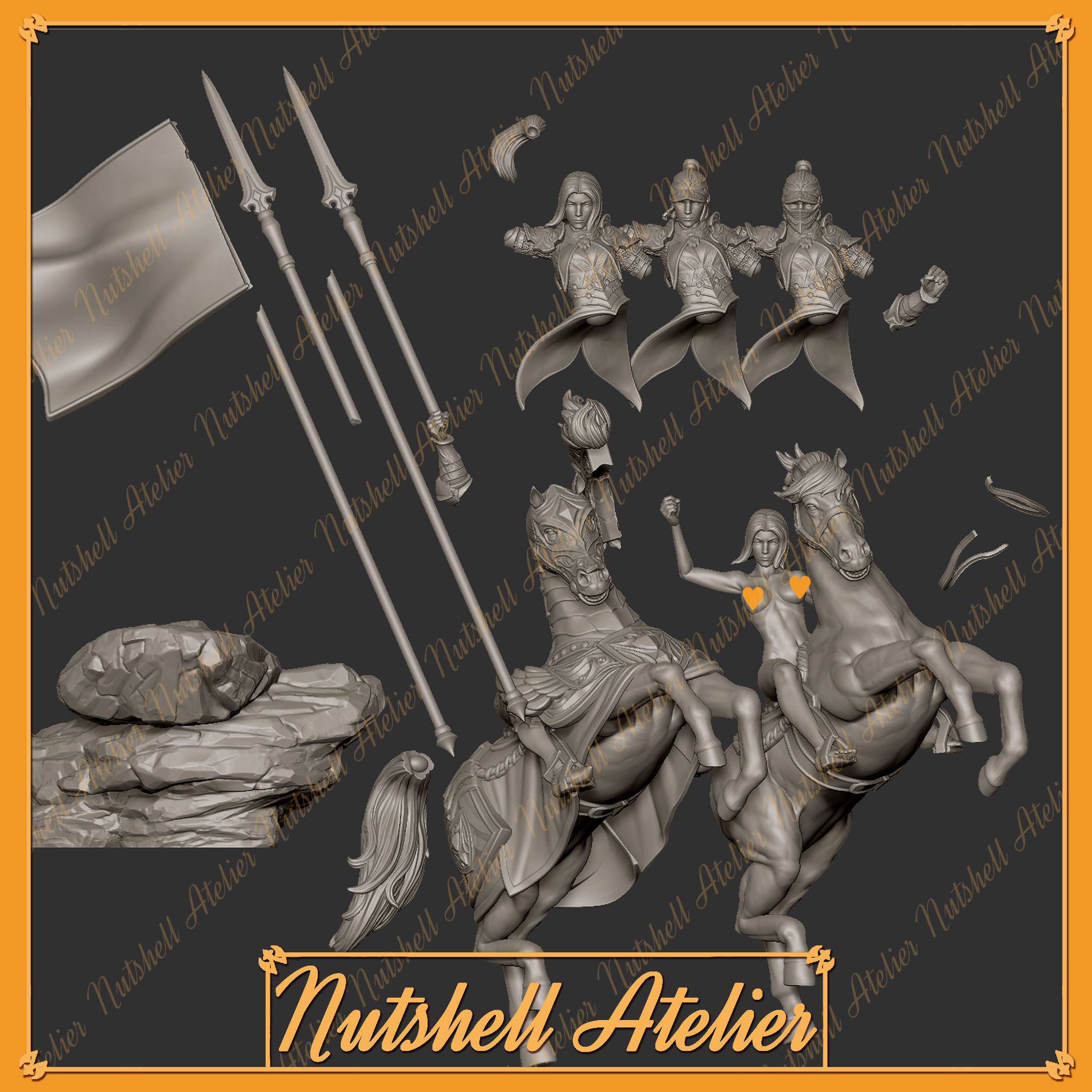 Nutshell Atelier - Knight - NSFW 3D print model_8