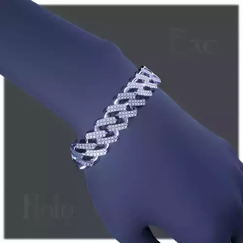 Cuban Bracelet and DIY Kit Low-poly 3D model