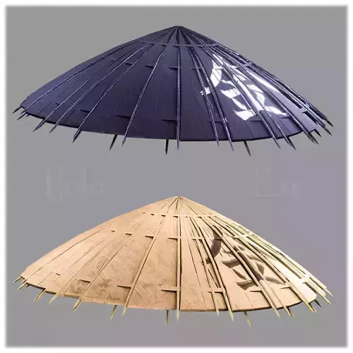 Straw Hat Low-poly 3D model