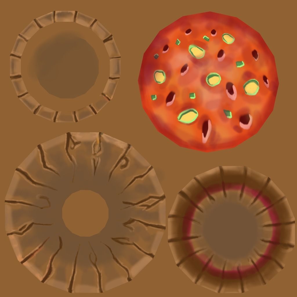 Stylized Wooden Soup Plate Handpaint Low-poly 3D model Low-poly 3D model_7