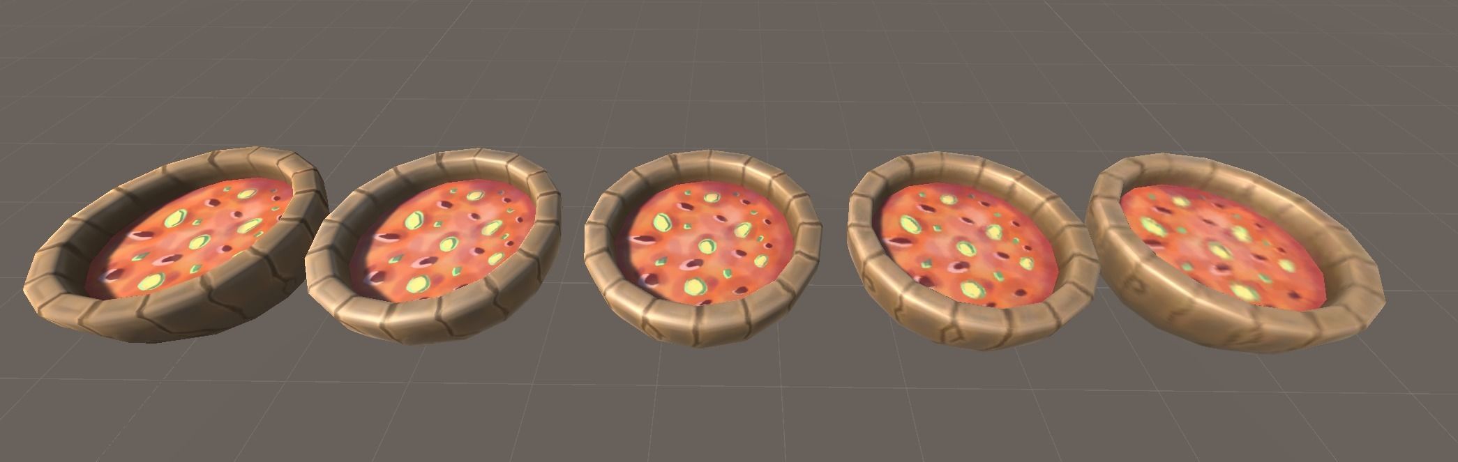 Stylized Wooden Soup Plate Handpaint Low-poly 3D model Low-poly 3D model_8