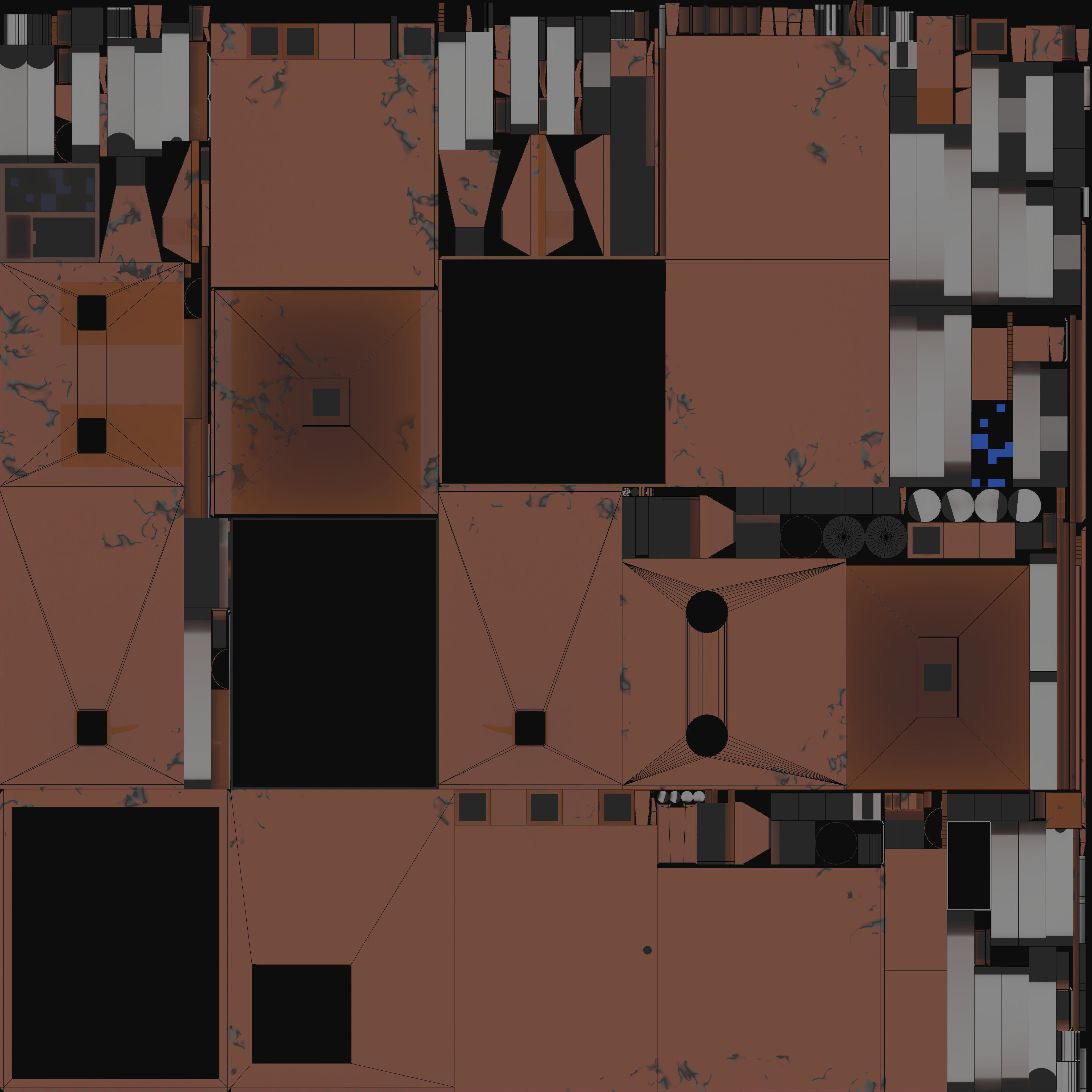 Cute Rectangular Robot for VRChat Low-poly 3D model_13