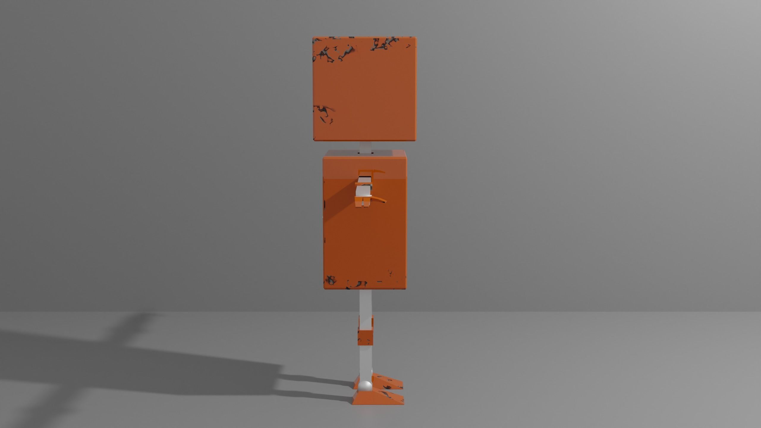 Cute Rectangular Robot for VRChat Low-poly 3D model_5