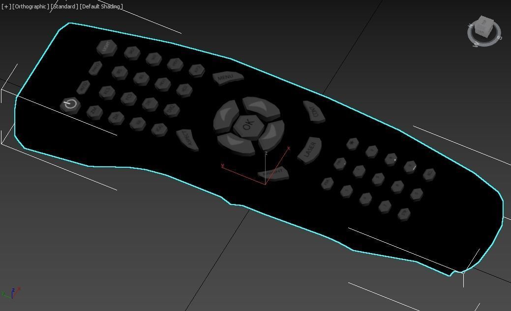 Low Poly Remote Control Low-poly 3D model_3