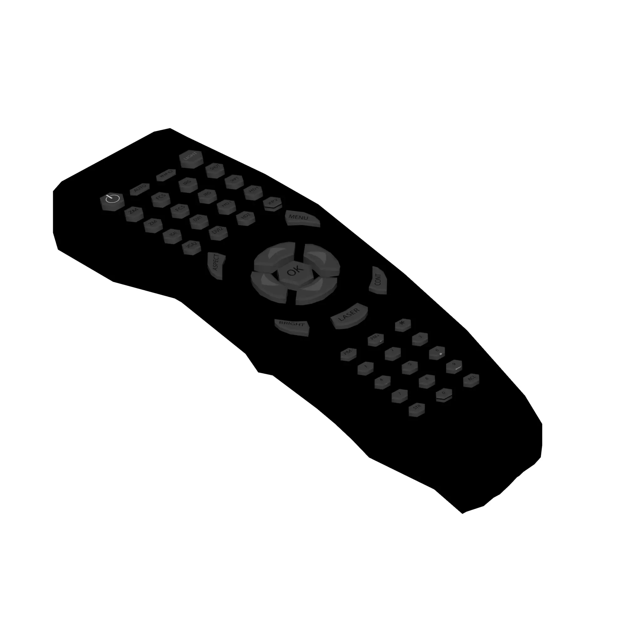 Low Poly Remote Control Low-poly 3D model_0