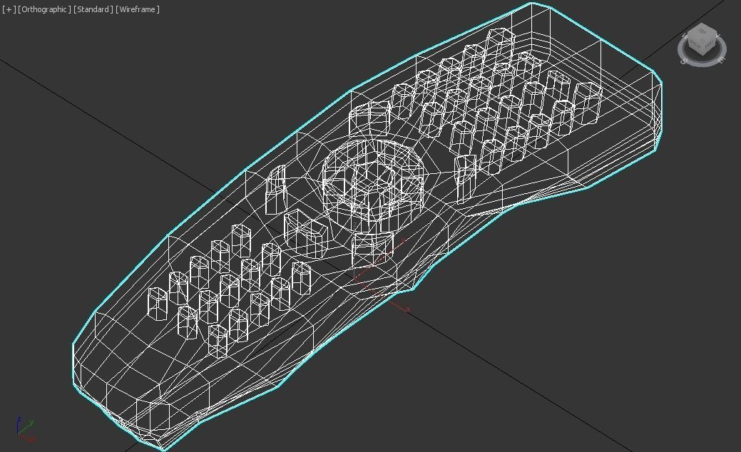 Low Poly Remote Control Low-poly 3D model_1