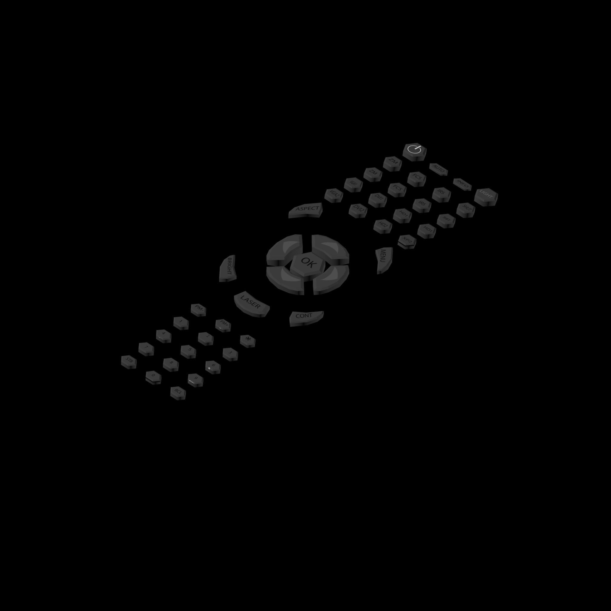 Low Poly Remote Control Low-poly 3D model_2