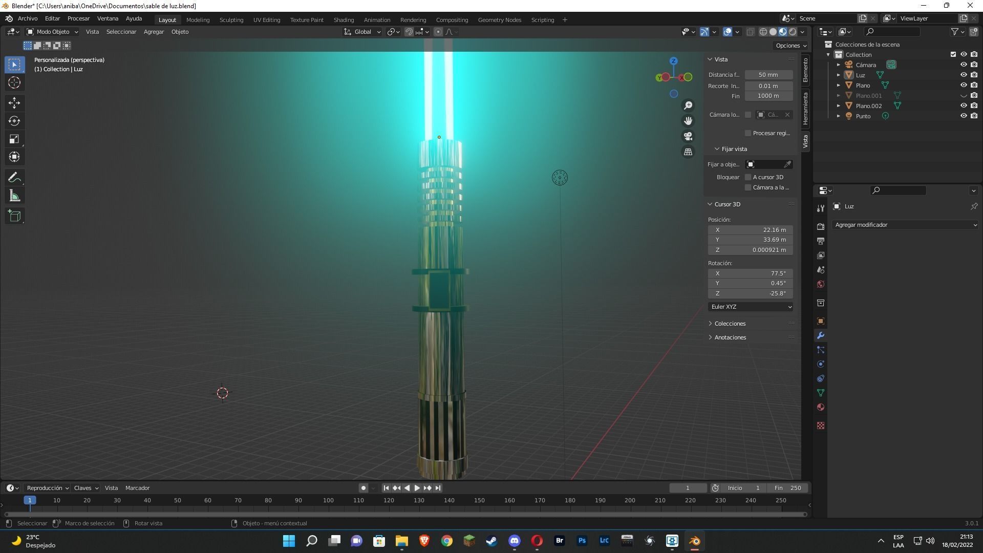 Star Wars Lightsaber 3D model_5