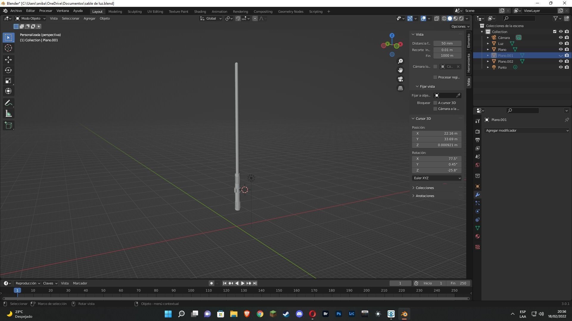 Star Wars Lightsaber 3D model_2