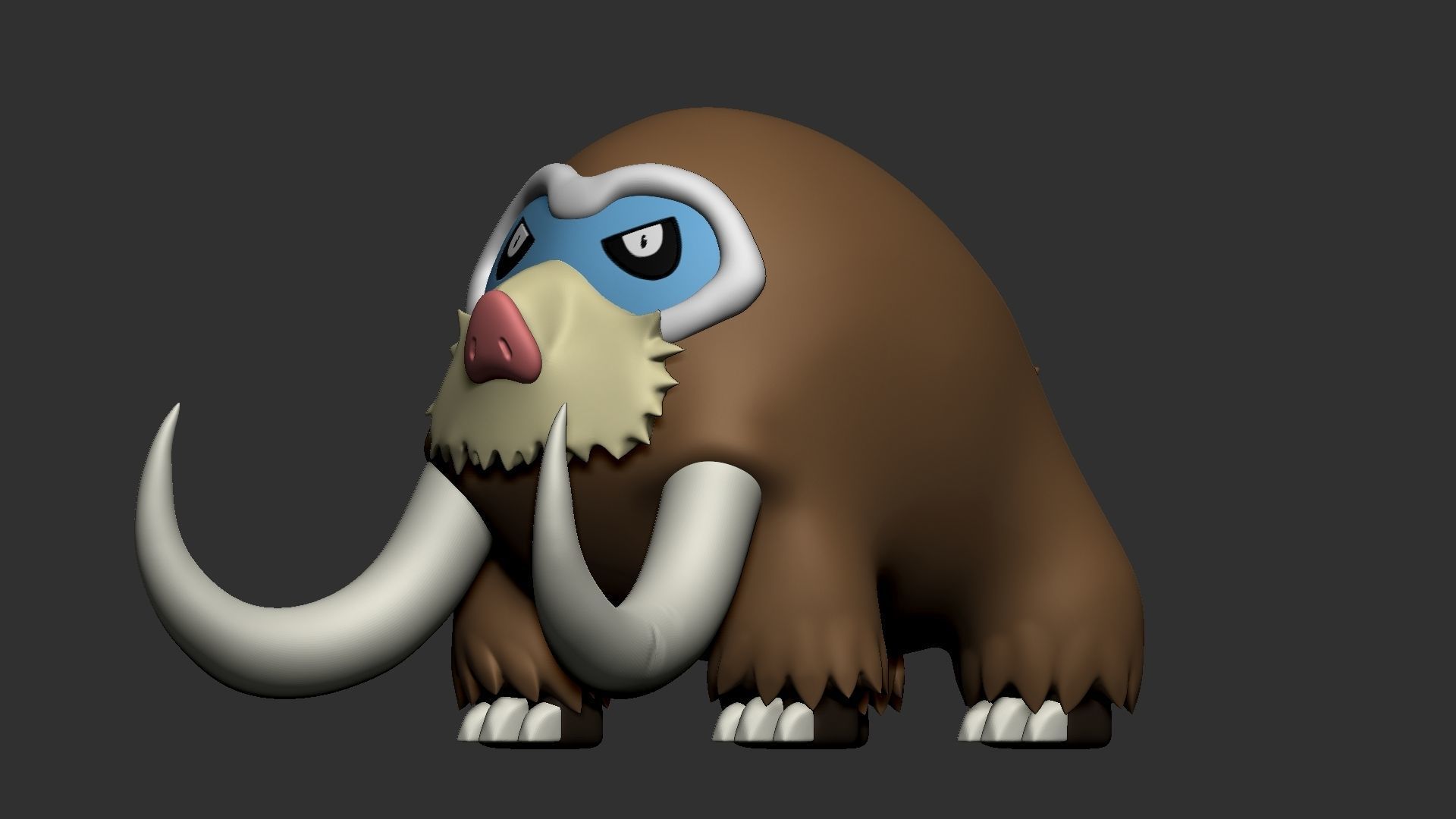 pokemo mamoswine 3D print model_3