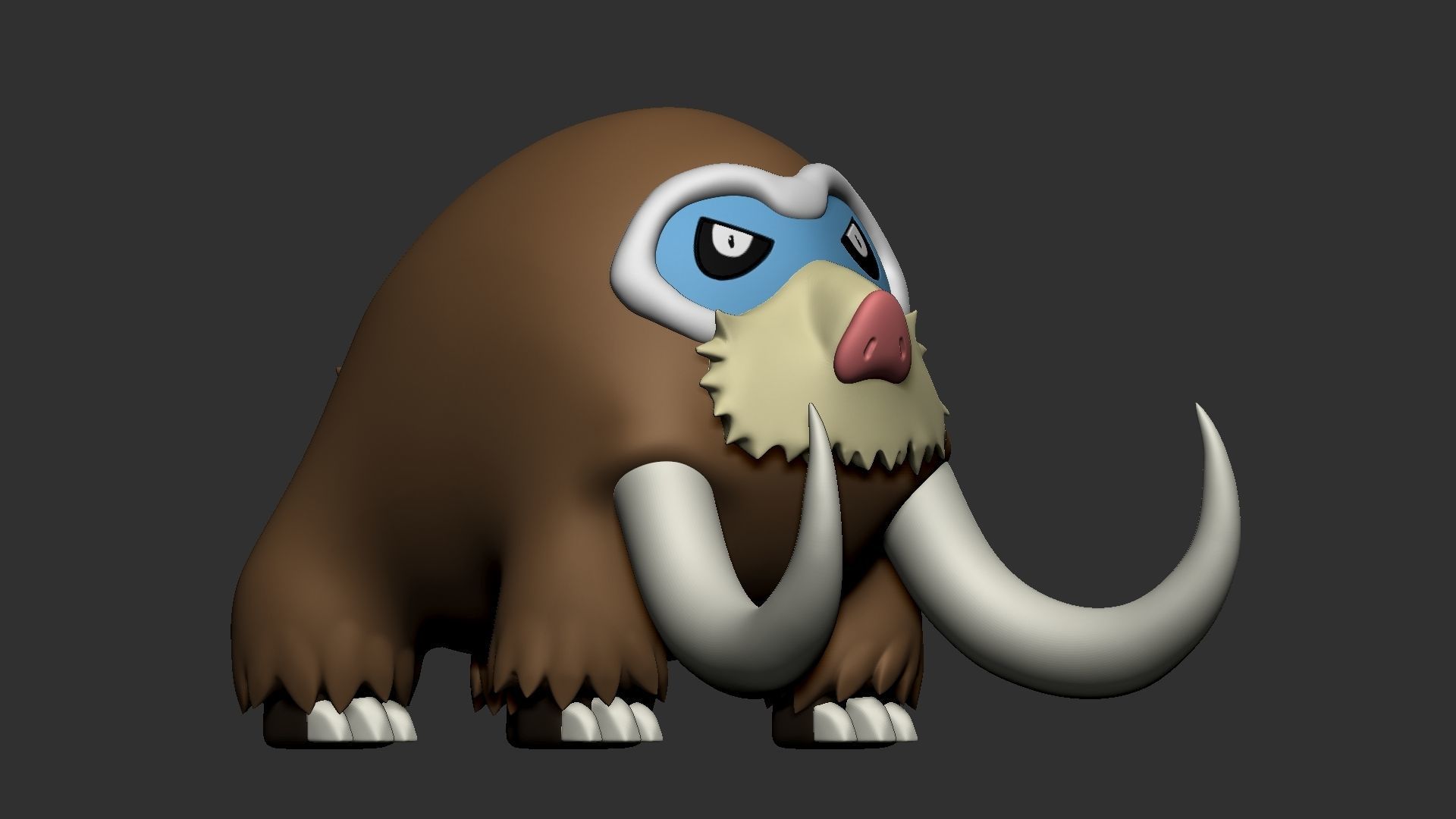 pokemo mamoswine 3D print model_7