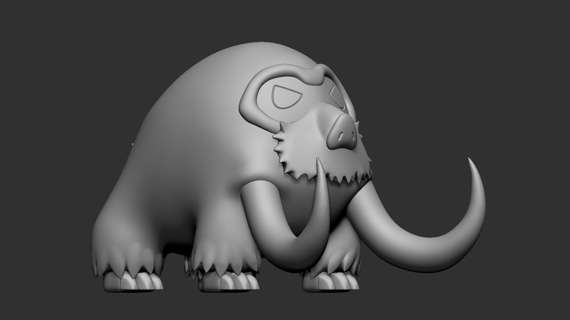 pokemo mamoswine 3D print model_8