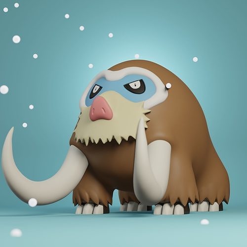 pokemo mamoswine 3D print model