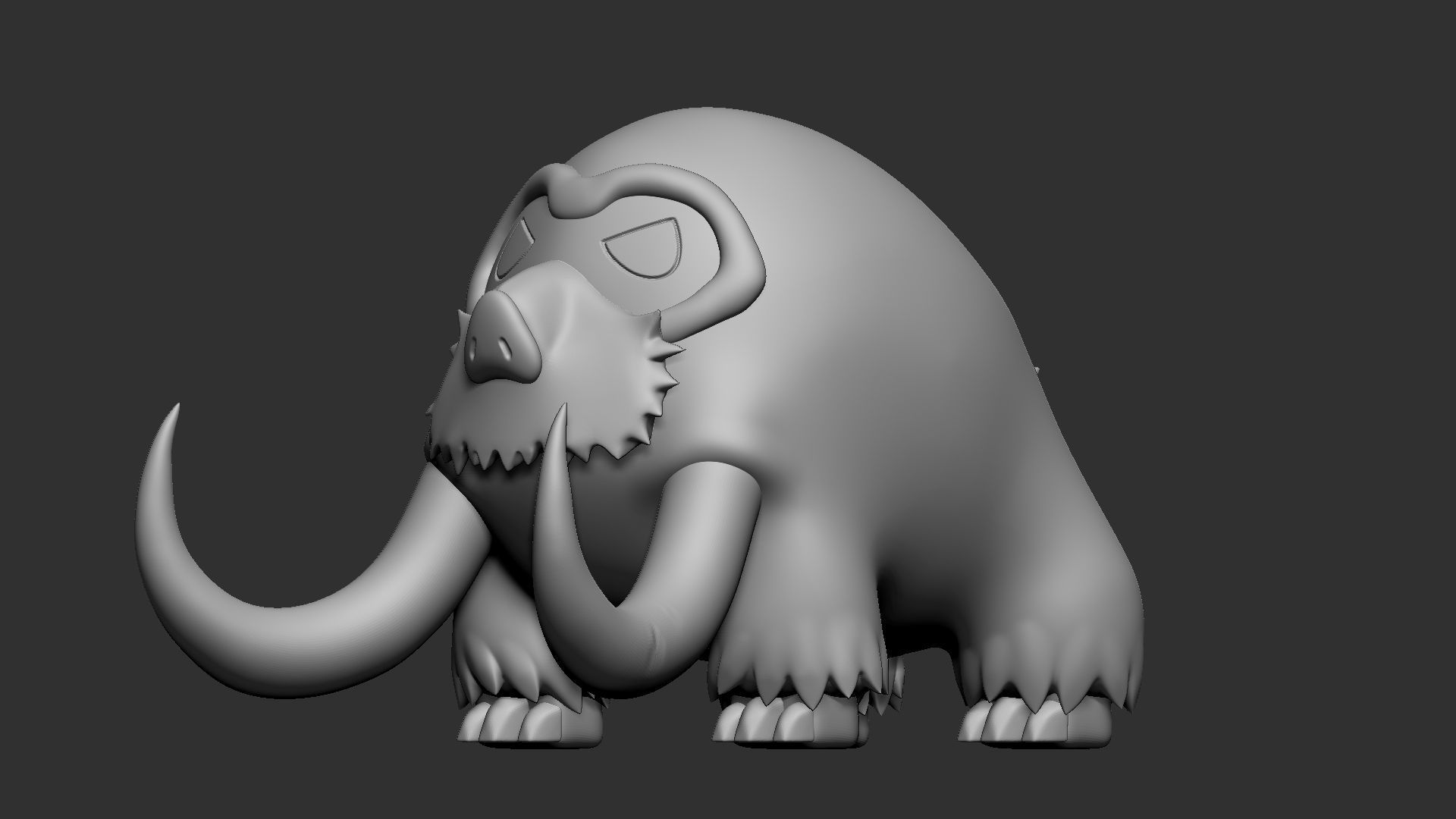 pokemo mamoswine 3D print model_4