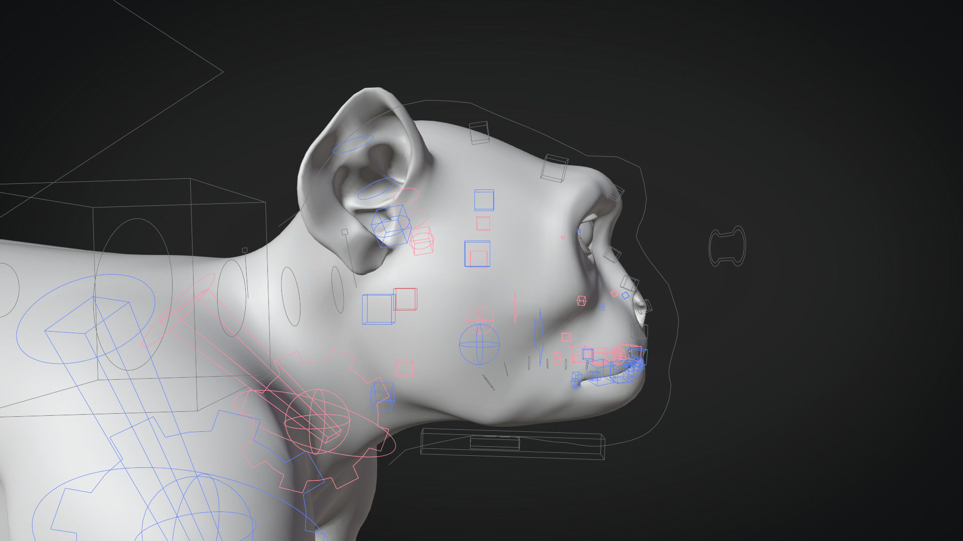 Gray langur Animated VFX Grace 3D model_12