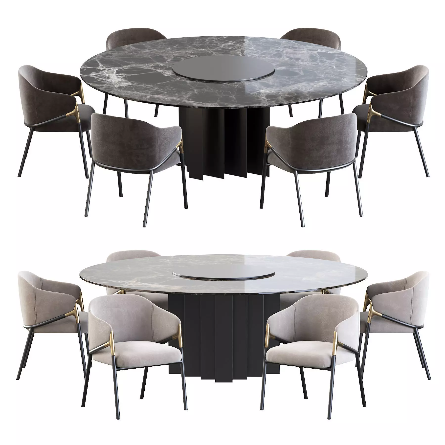 Hammer Guest Side Seating and Exlis Amura Complements 3D model