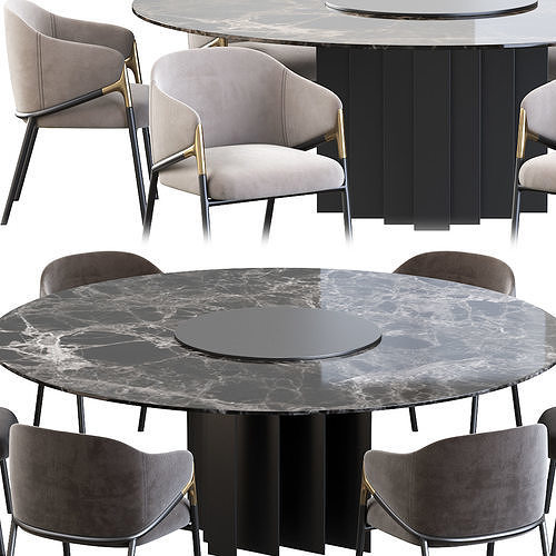 Hammer Guest Side Seating and Exlis Amura Complements 3D model 4