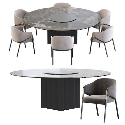 Hammer Guest Side Seating and Exlis Amura Complements 3D model 2