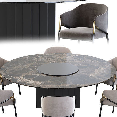 Hammer Guest Side Seating and Exlis Amura Complements 3D model 3