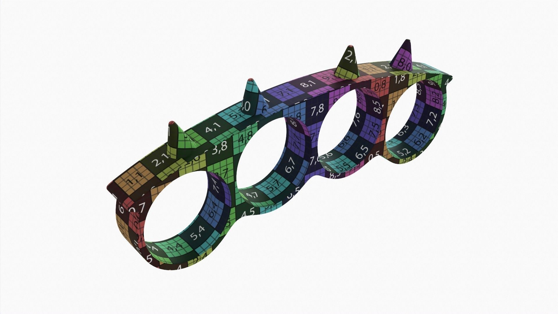 Knuckle spiked 3D model_6