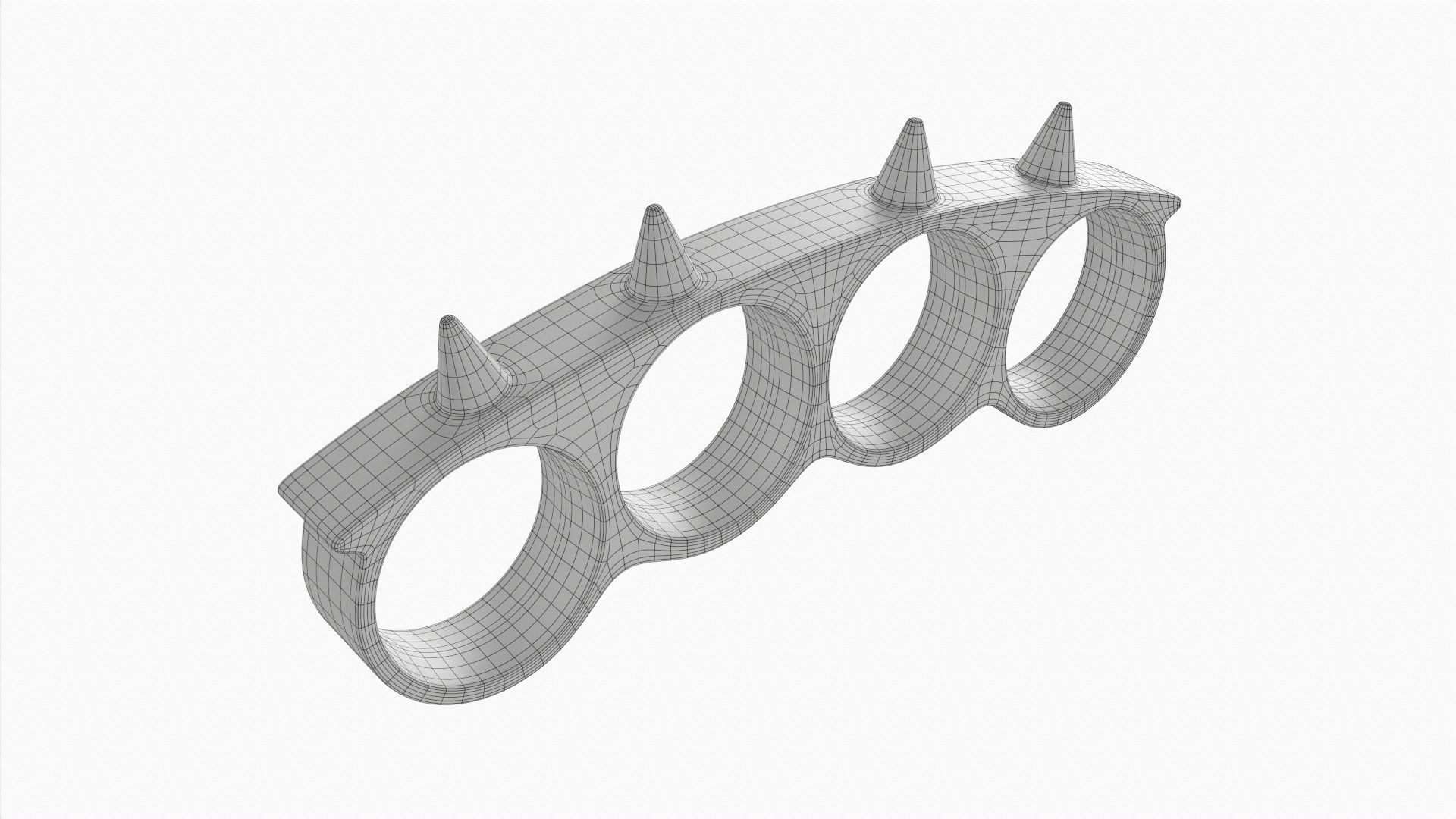 Knuckle spiked 3D model_5
