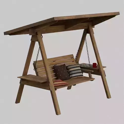 Garden swings with pillows