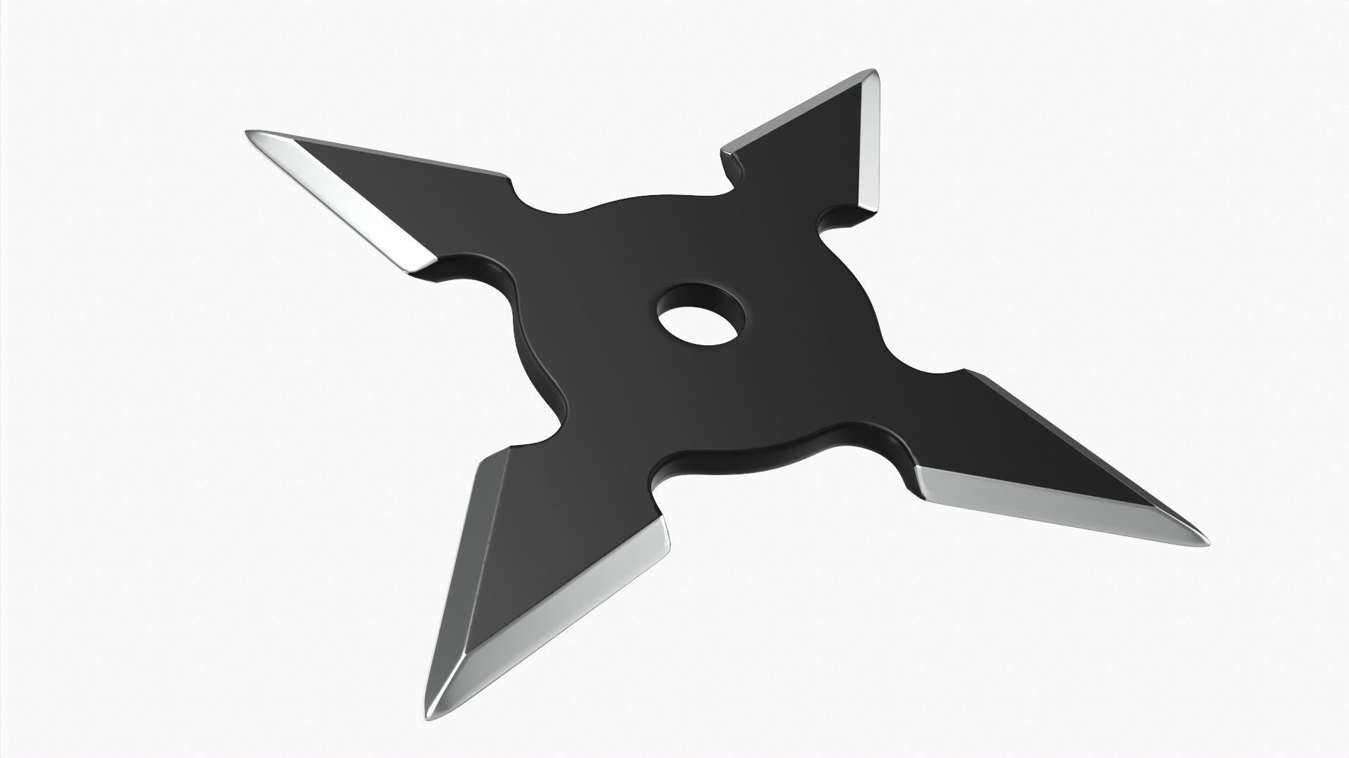 Shuriken ninja throwing knife 01 3D model_2