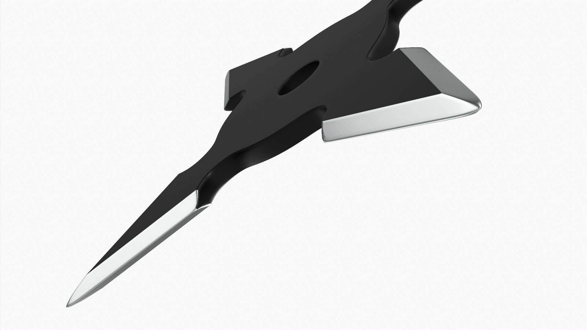 Shuriken ninja throwing knife 01 3D model_4