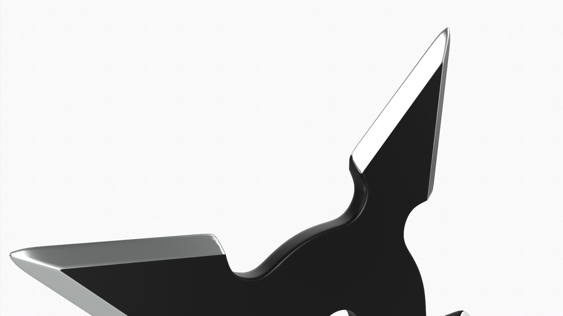 Shuriken ninja throwing knife 01 3D model_1