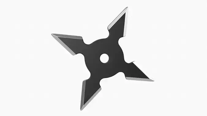 Shuriken ninja throwing knife 01 3D model