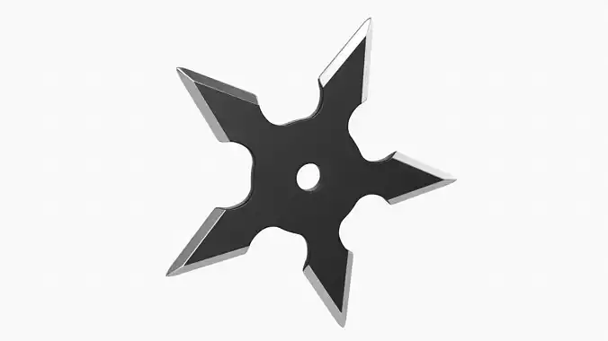 Shuriken ninja throwing knife 02 3D model