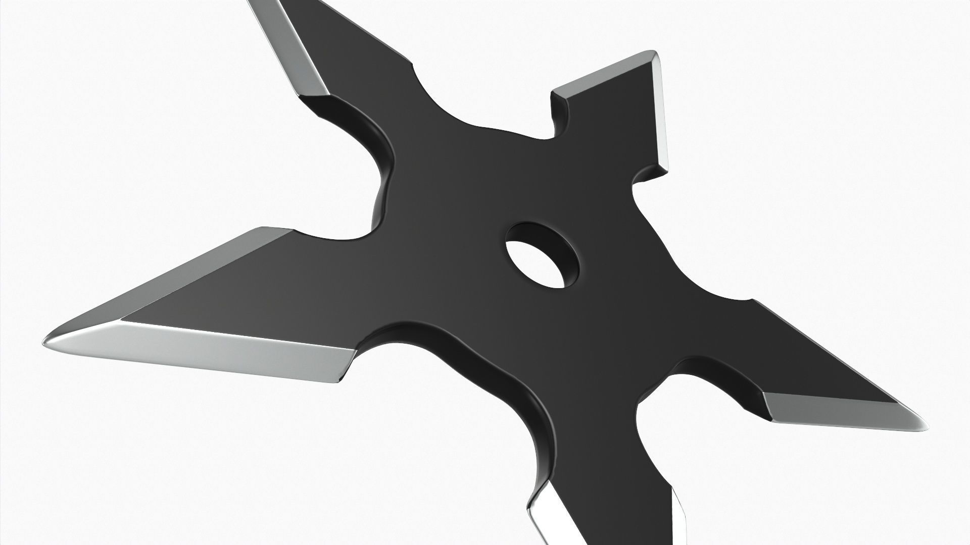 Shuriken ninja throwing knife 02 3D model_1