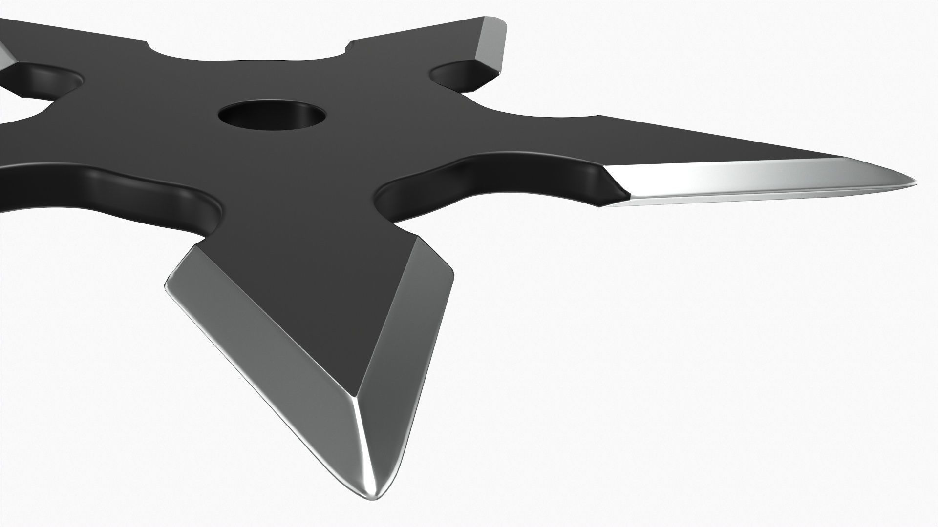Shuriken ninja throwing knife 02 3D model_2