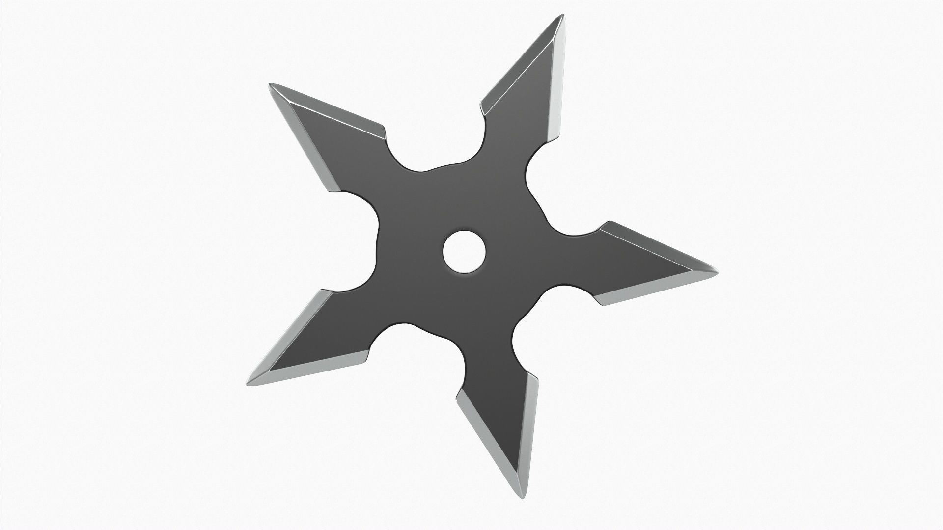 Shuriken ninja throwing knife 02 3D model_3