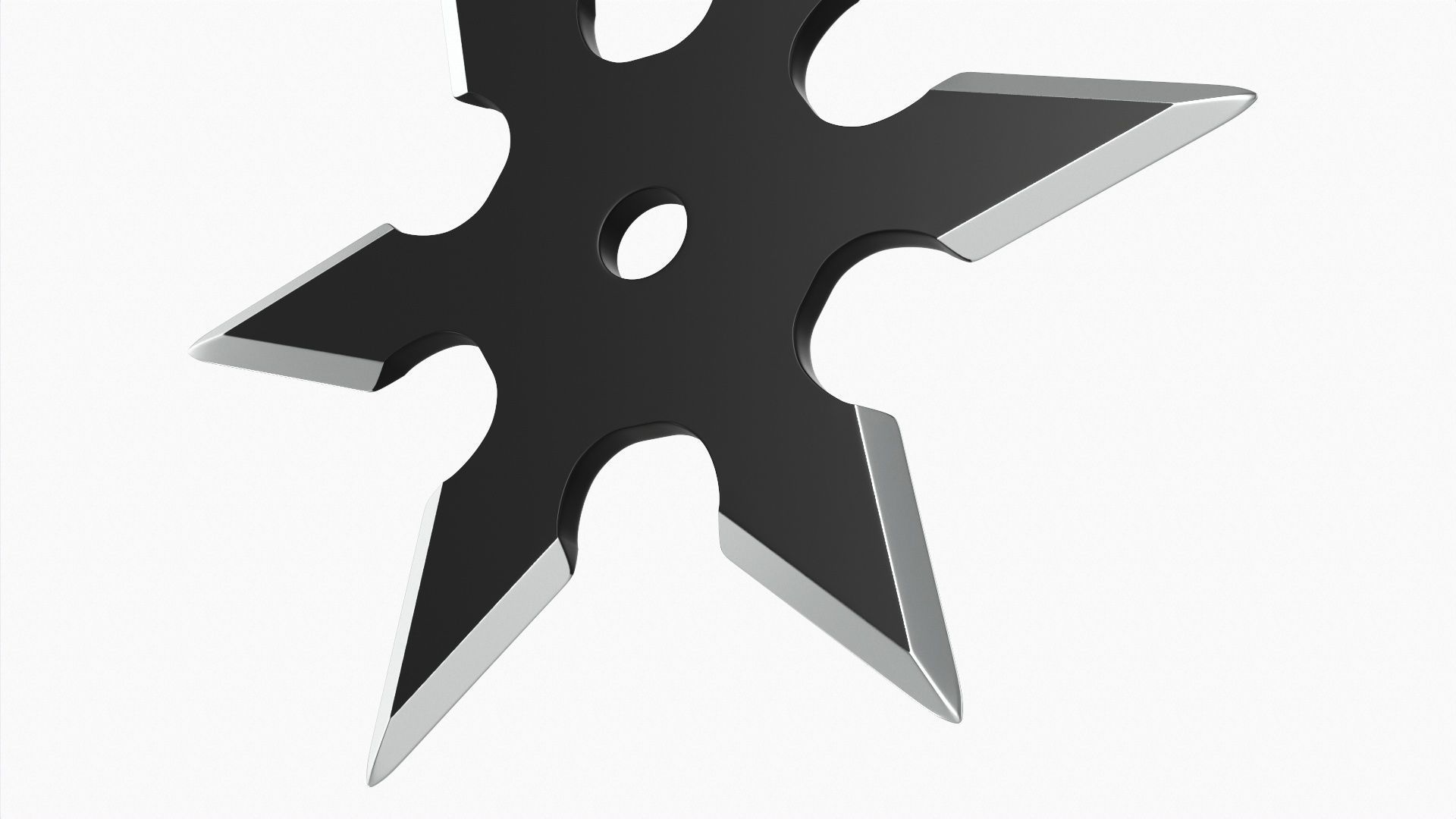 Shuriken ninja throwing knife 03 3D model_1