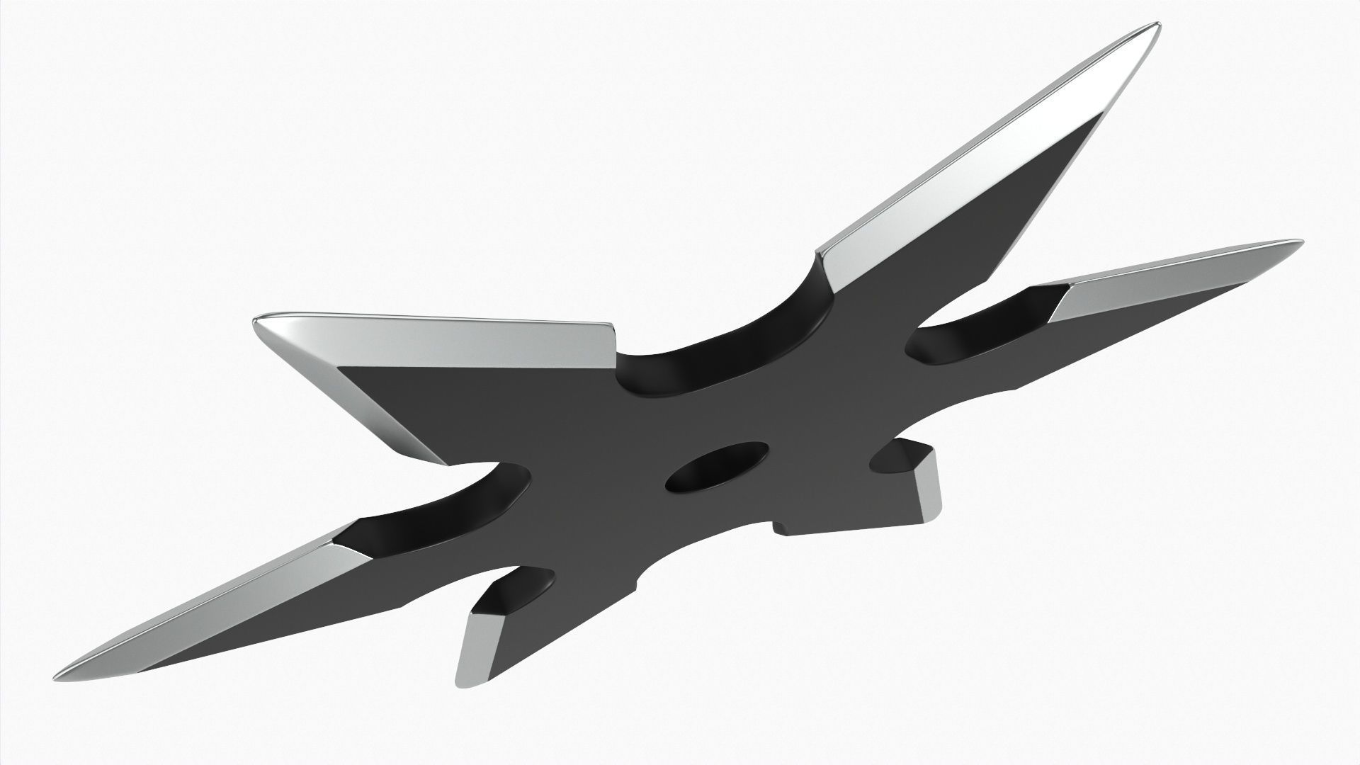 Shuriken ninja throwing knife 03 3D model_3