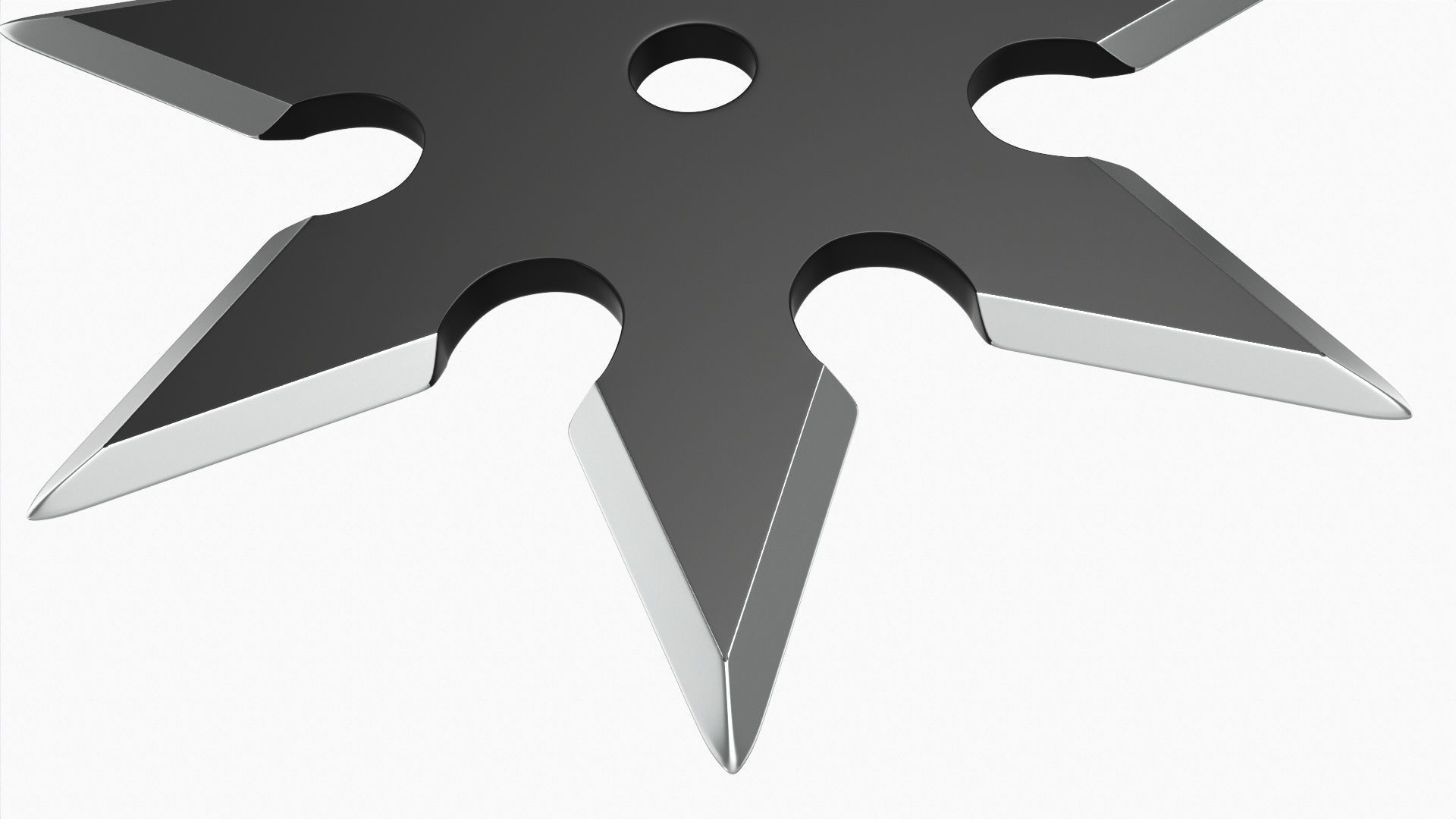 Shuriken ninja throwing knife 04 3D model_1