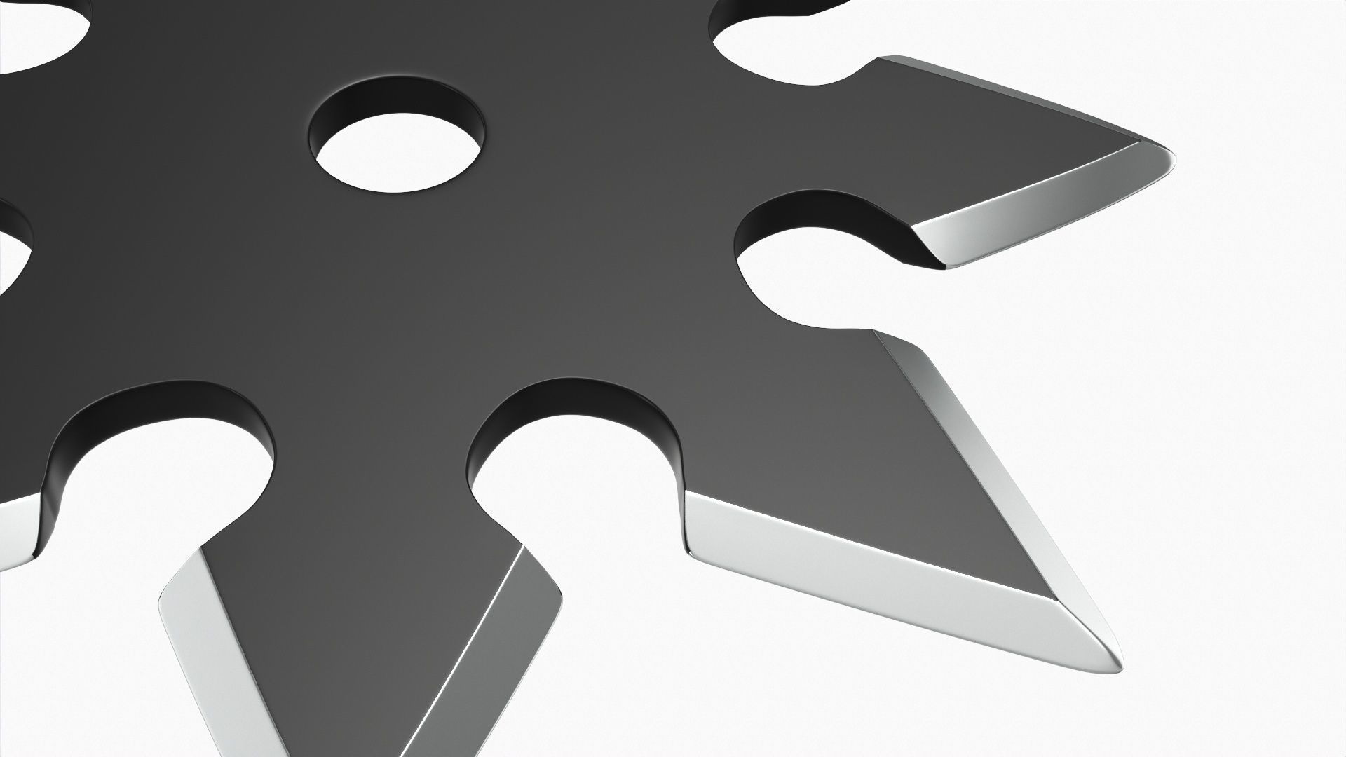 Shuriken ninja throwing knife 05 3D model_1