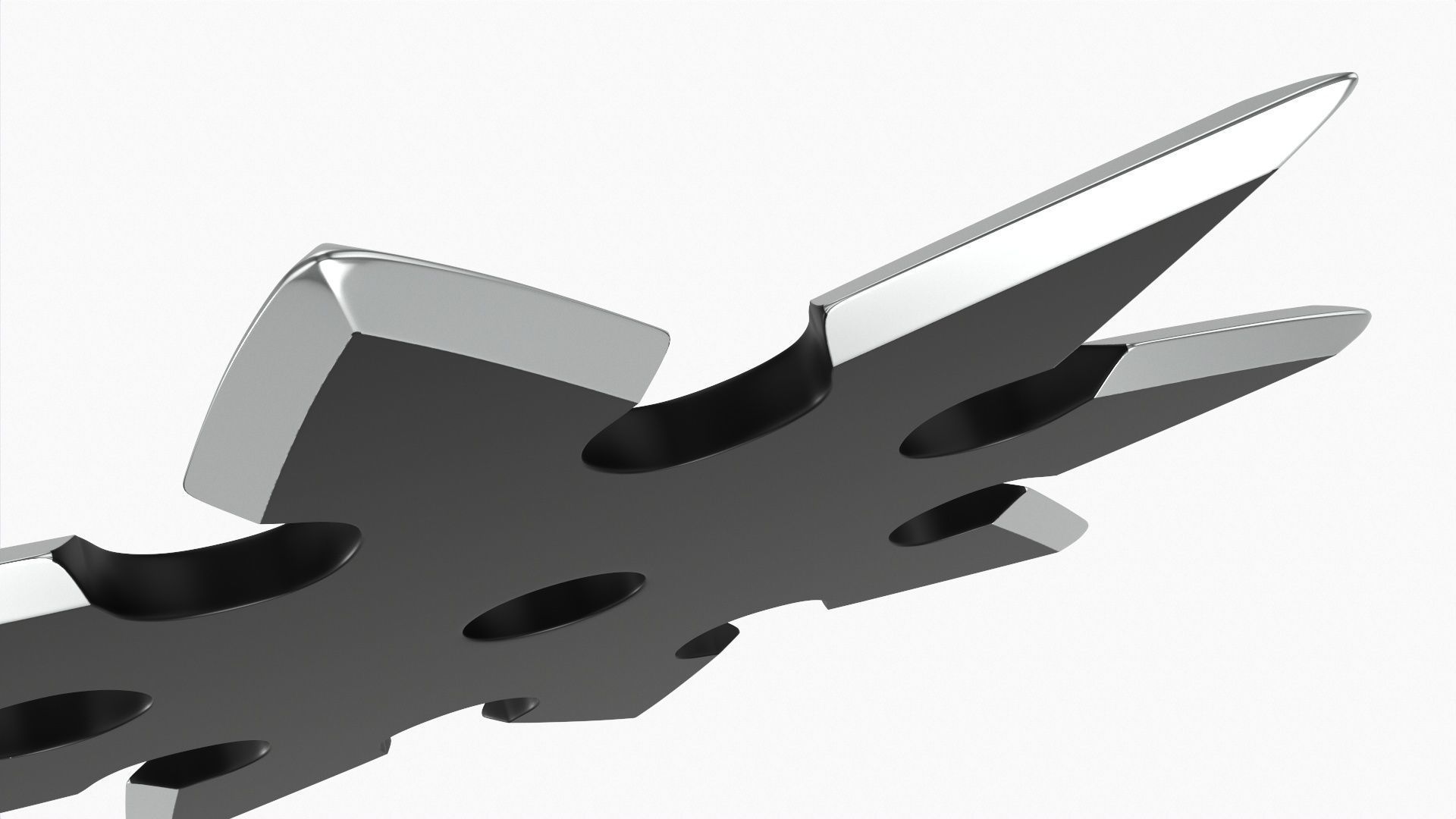 Shuriken ninja throwing knife 05 3D model_3