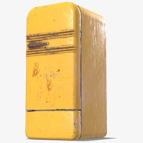 PBR Old Rust Freezer 8K Low-poly 3D model