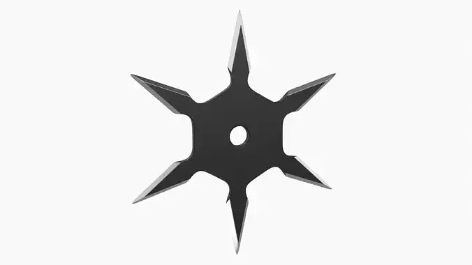 Shuriken ninja throwing knife 07 3D model