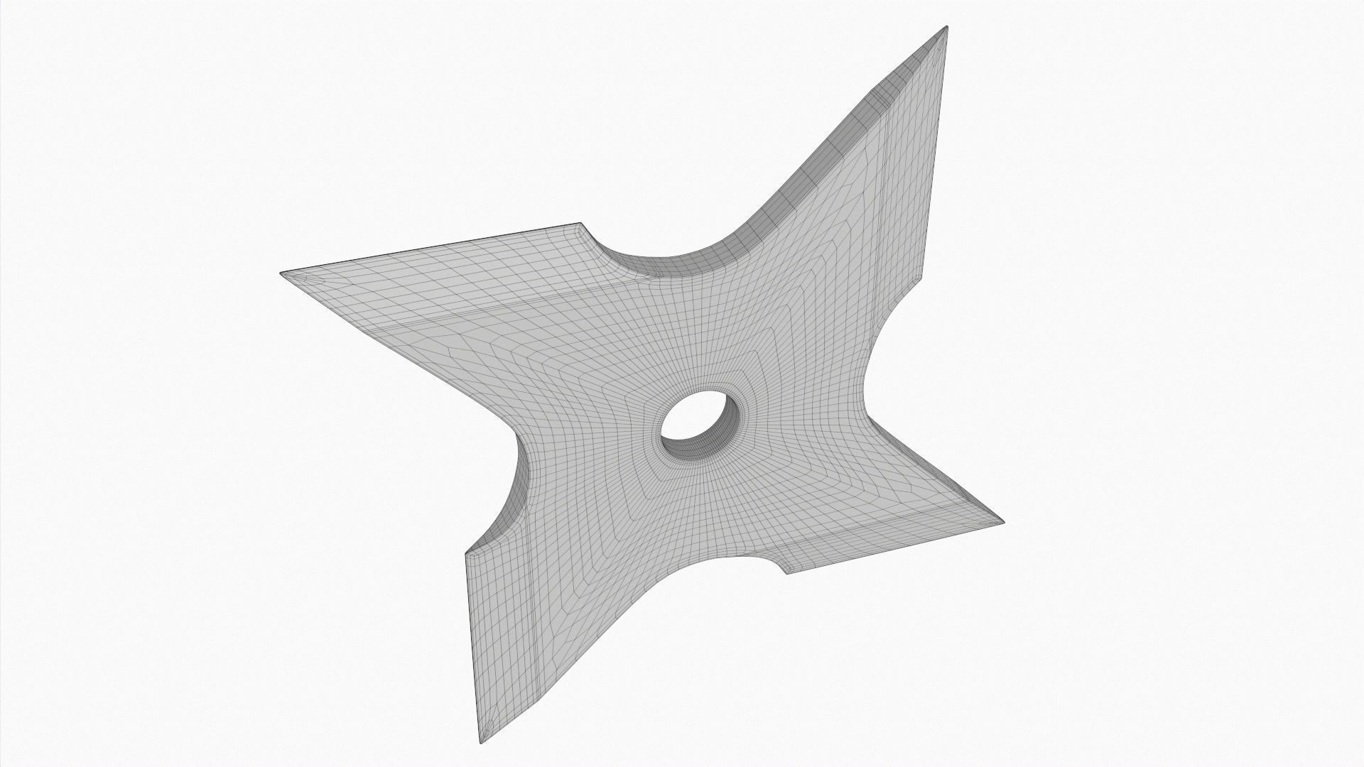 Shuriken ninja throwing knife 08 3D model_5