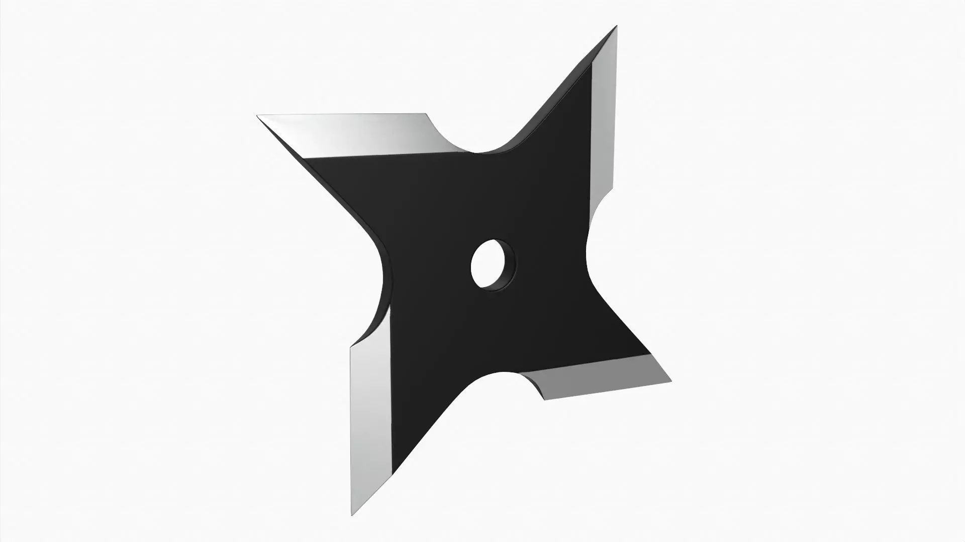 Shuriken ninja throwing knife 08 3D model_0