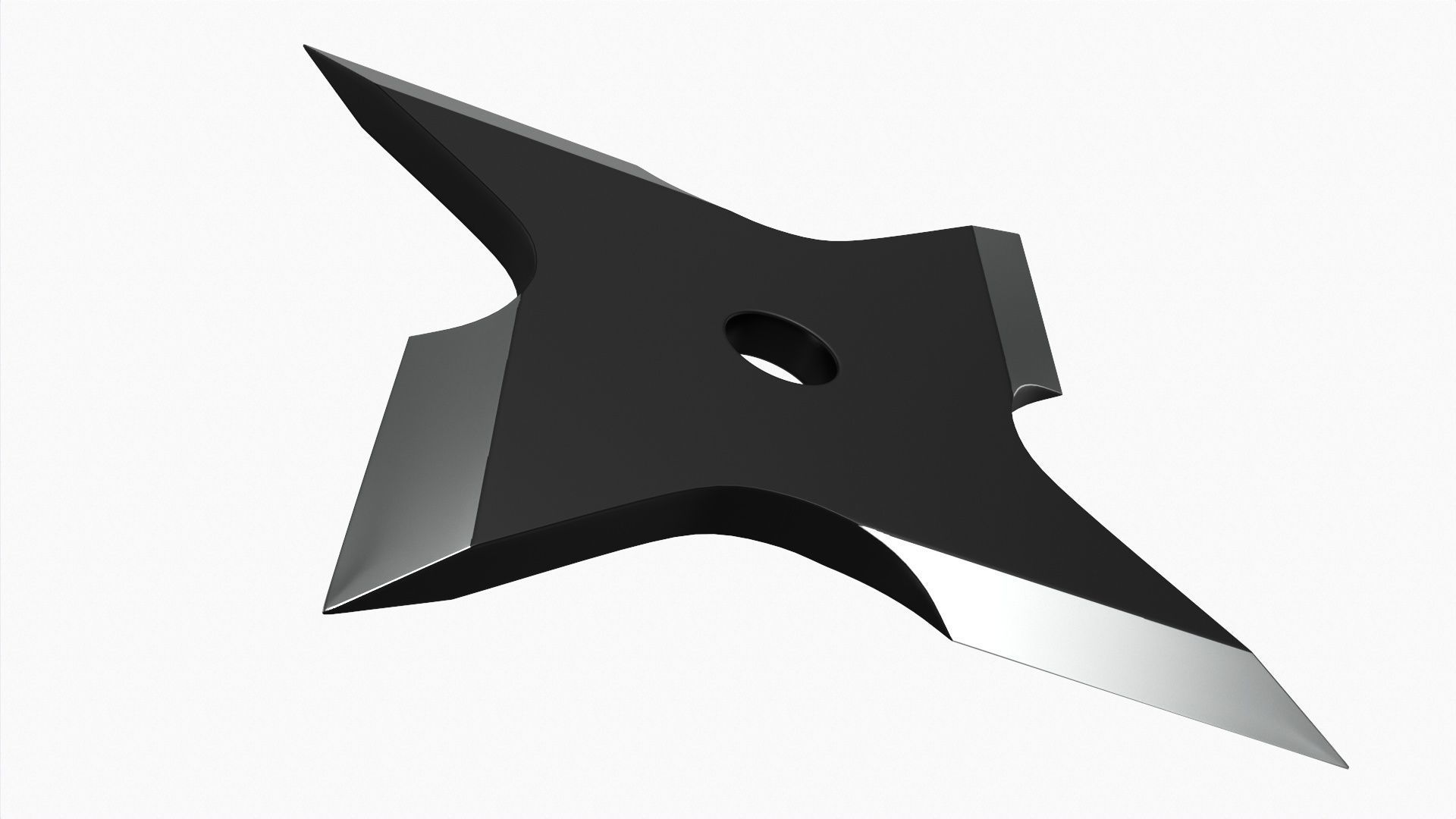 Shuriken ninja throwing knife 08 3D model_3