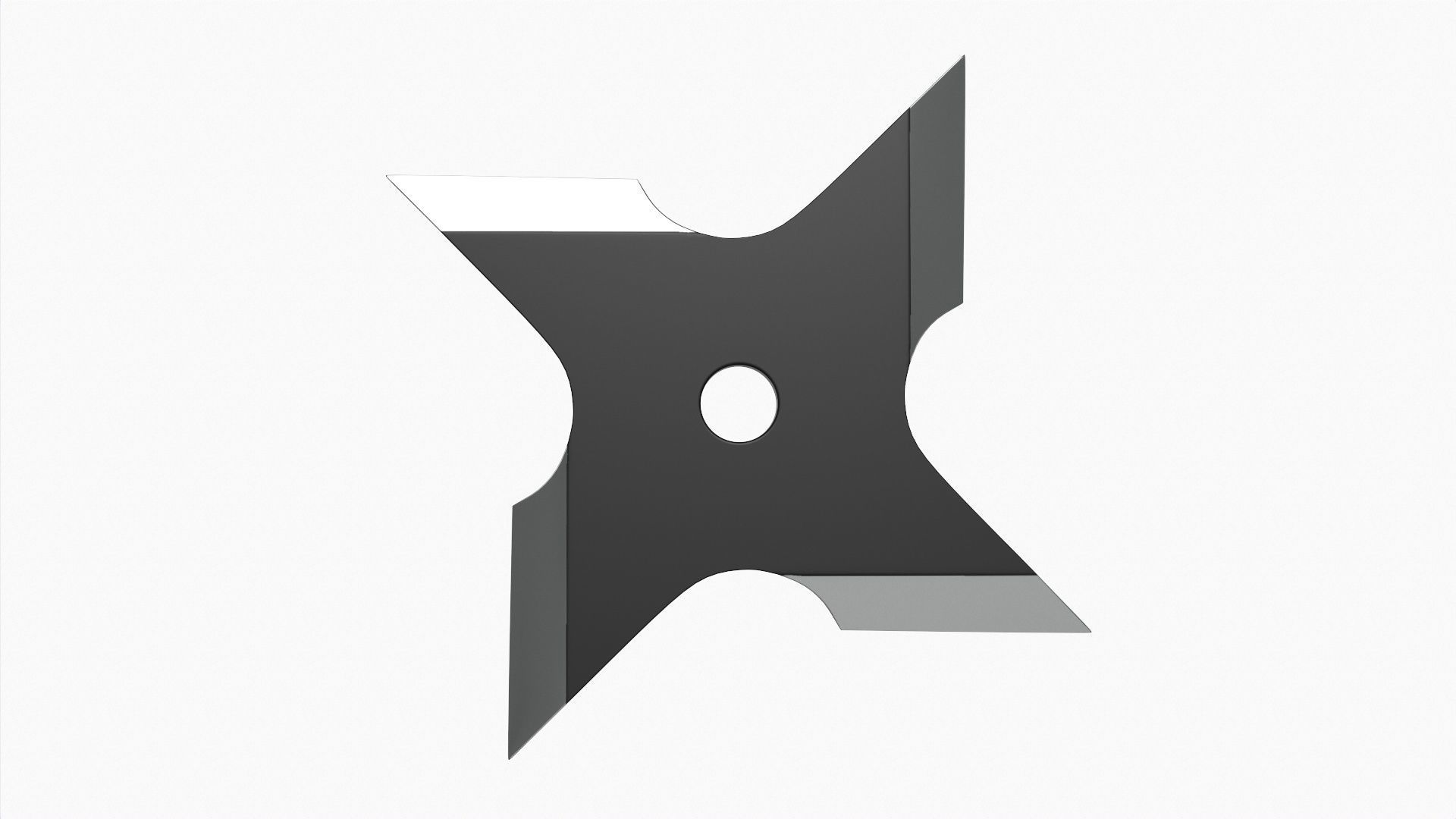 Shuriken ninja throwing knife 08 3D model_4