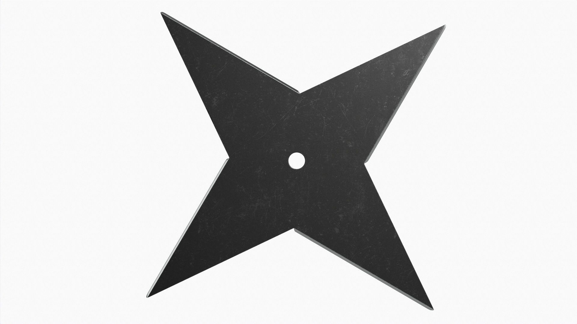 Shuriken ninja throwing knife 09 3D model_4