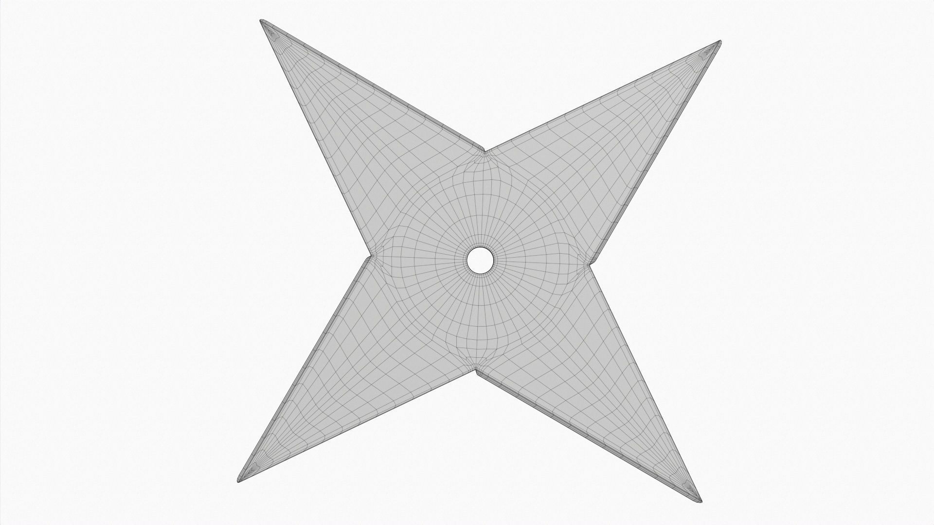 Shuriken ninja throwing knife 09 3D model_5