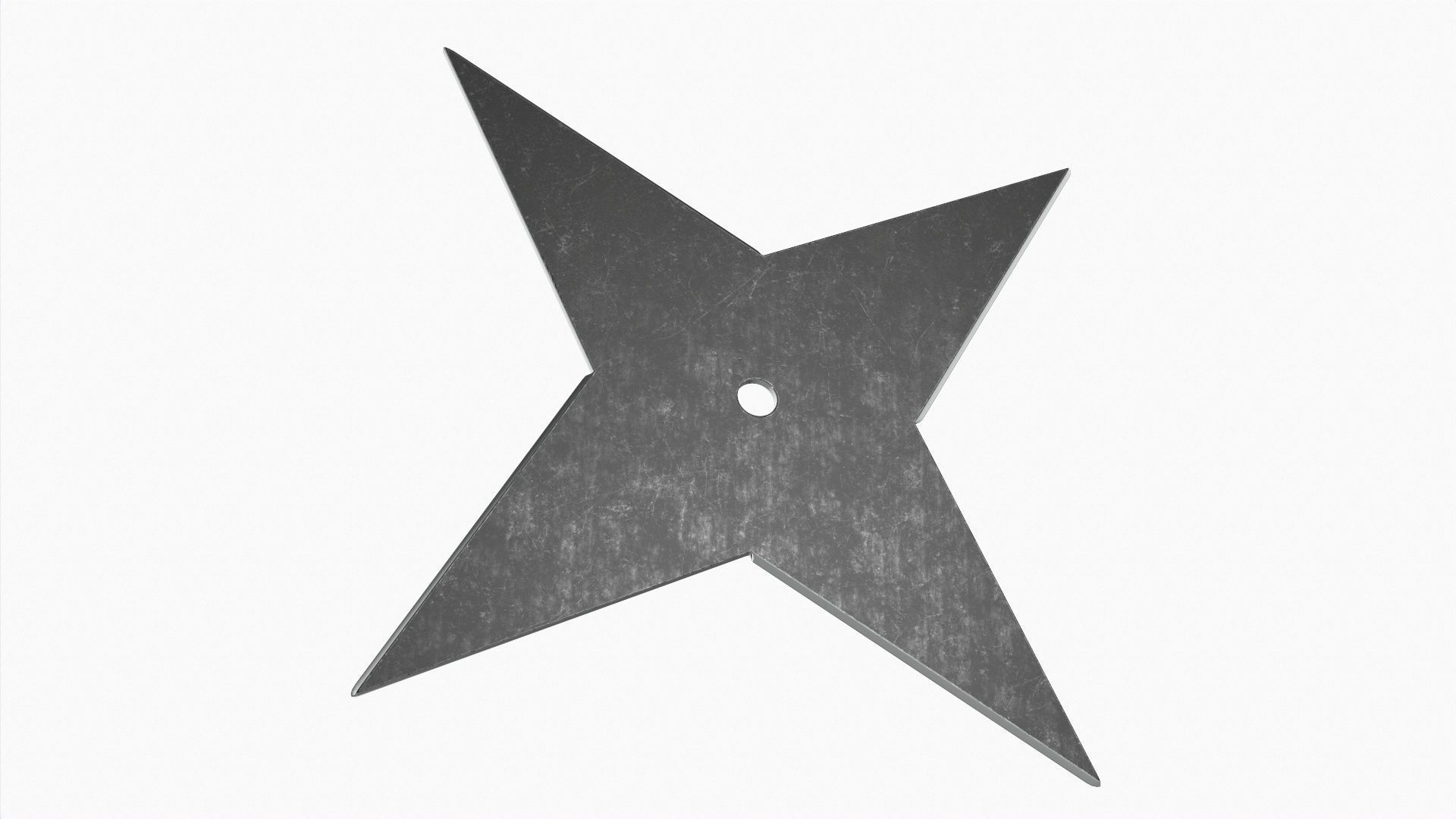 Shuriken ninja throwing knife 09 3D model_2