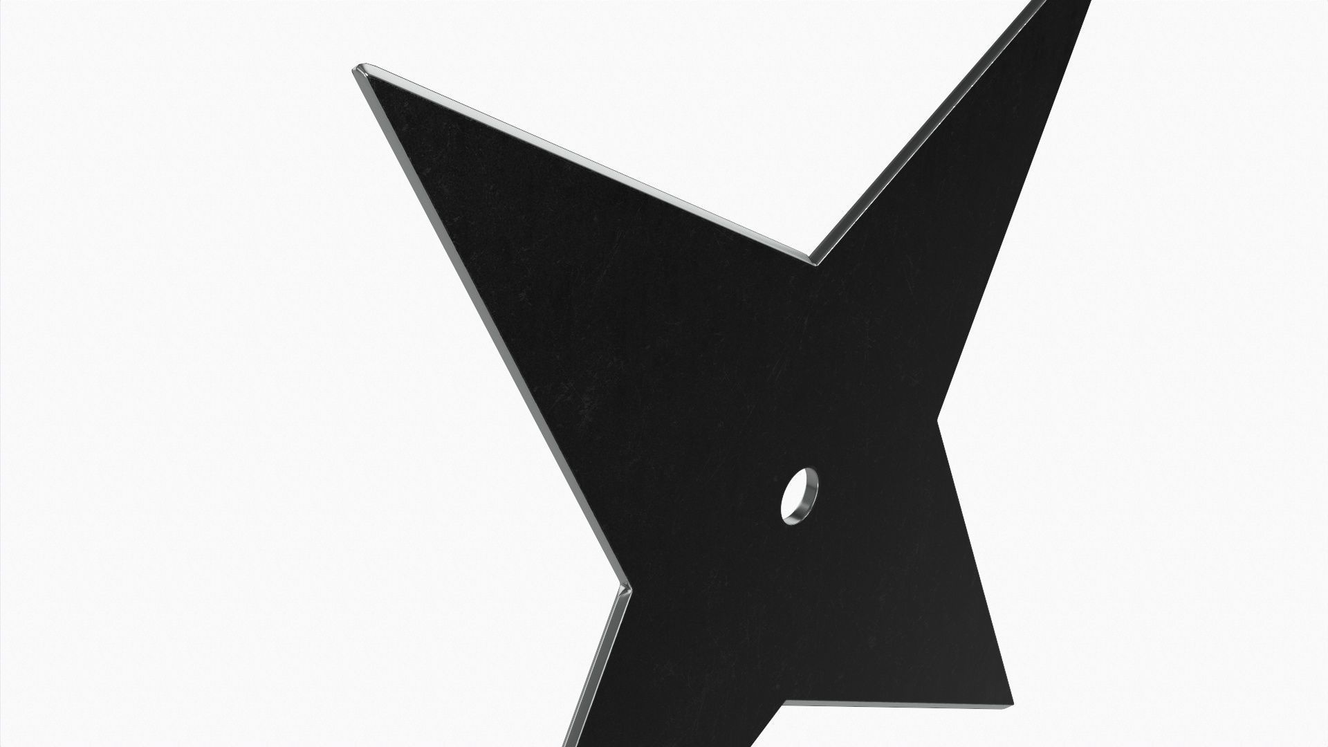 Shuriken ninja throwing knife 09 3D model_3